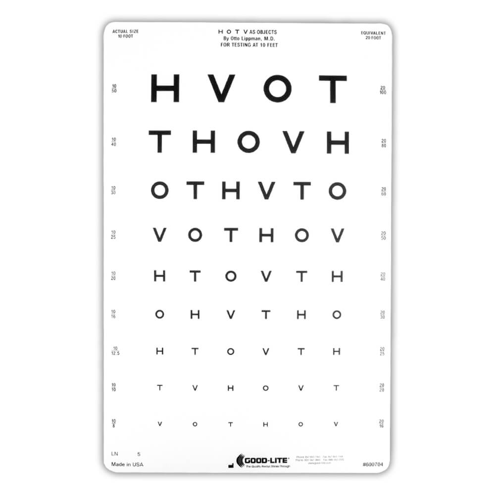 HOTV Eye Chart 10 Distance Amcon Labs