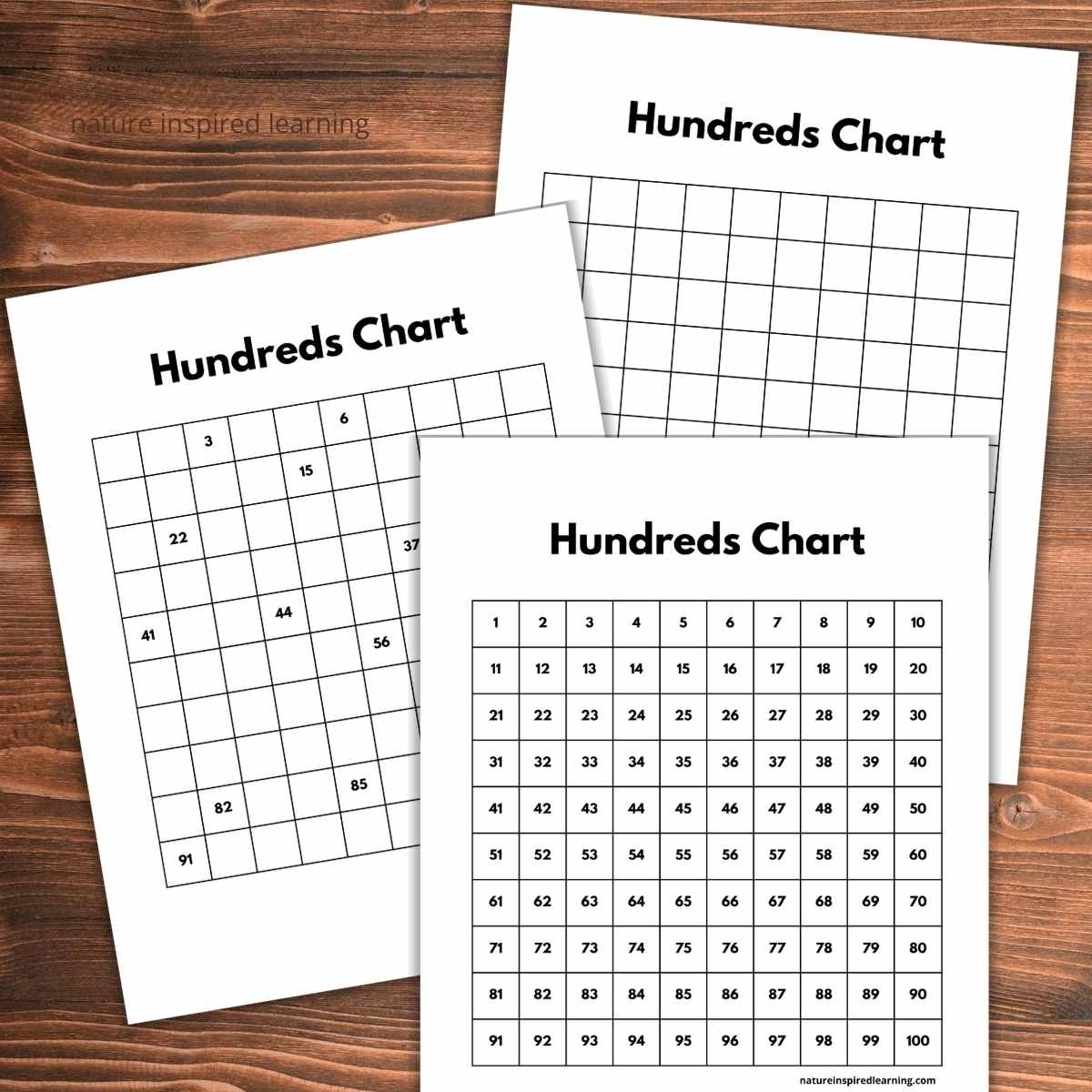 Hundreds Charts Free Printable Nature Inspired Learning Hundreds Charts Free Printable Nature Inspired Learning