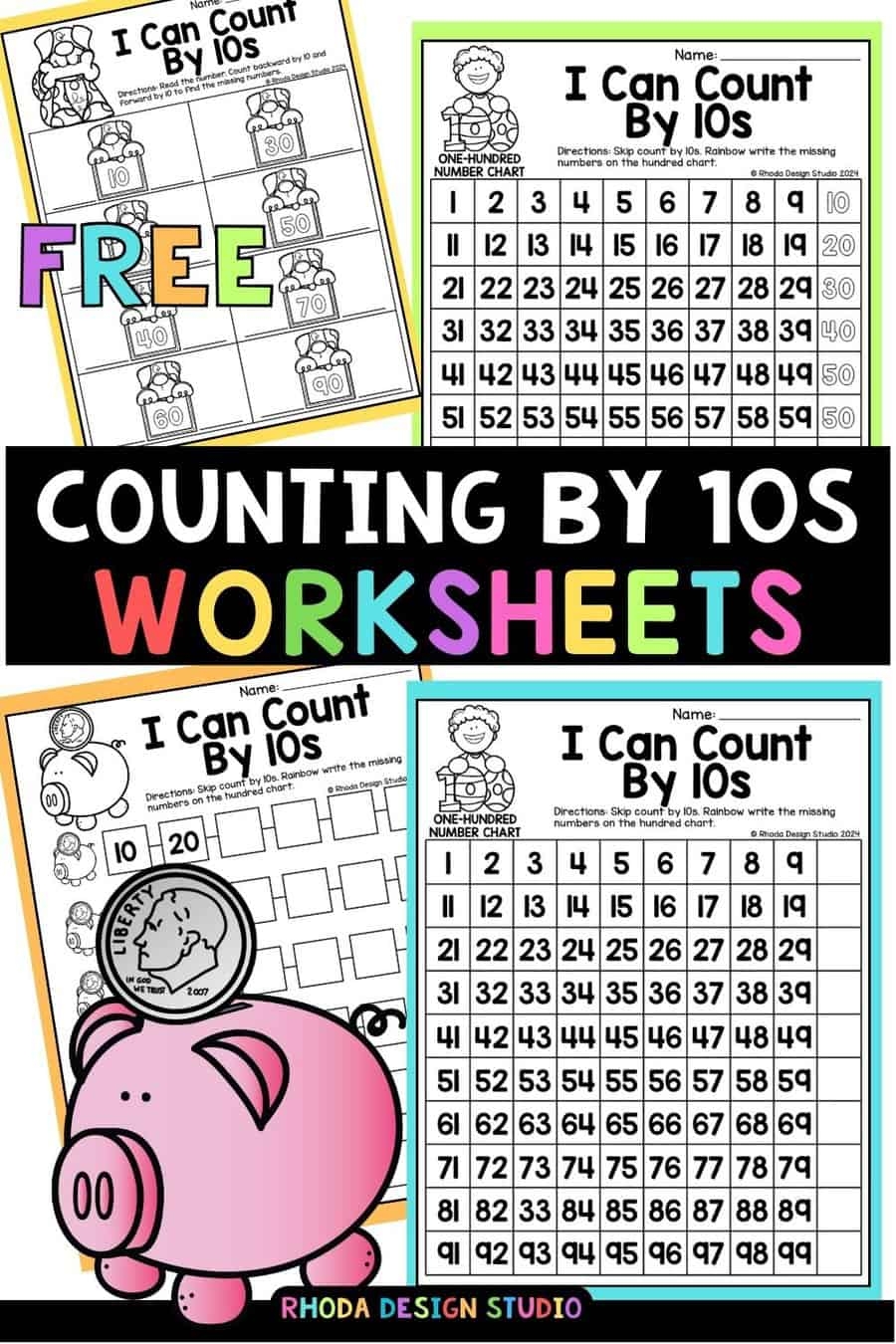 I Can Count Skip Counting By 10s Worksheets