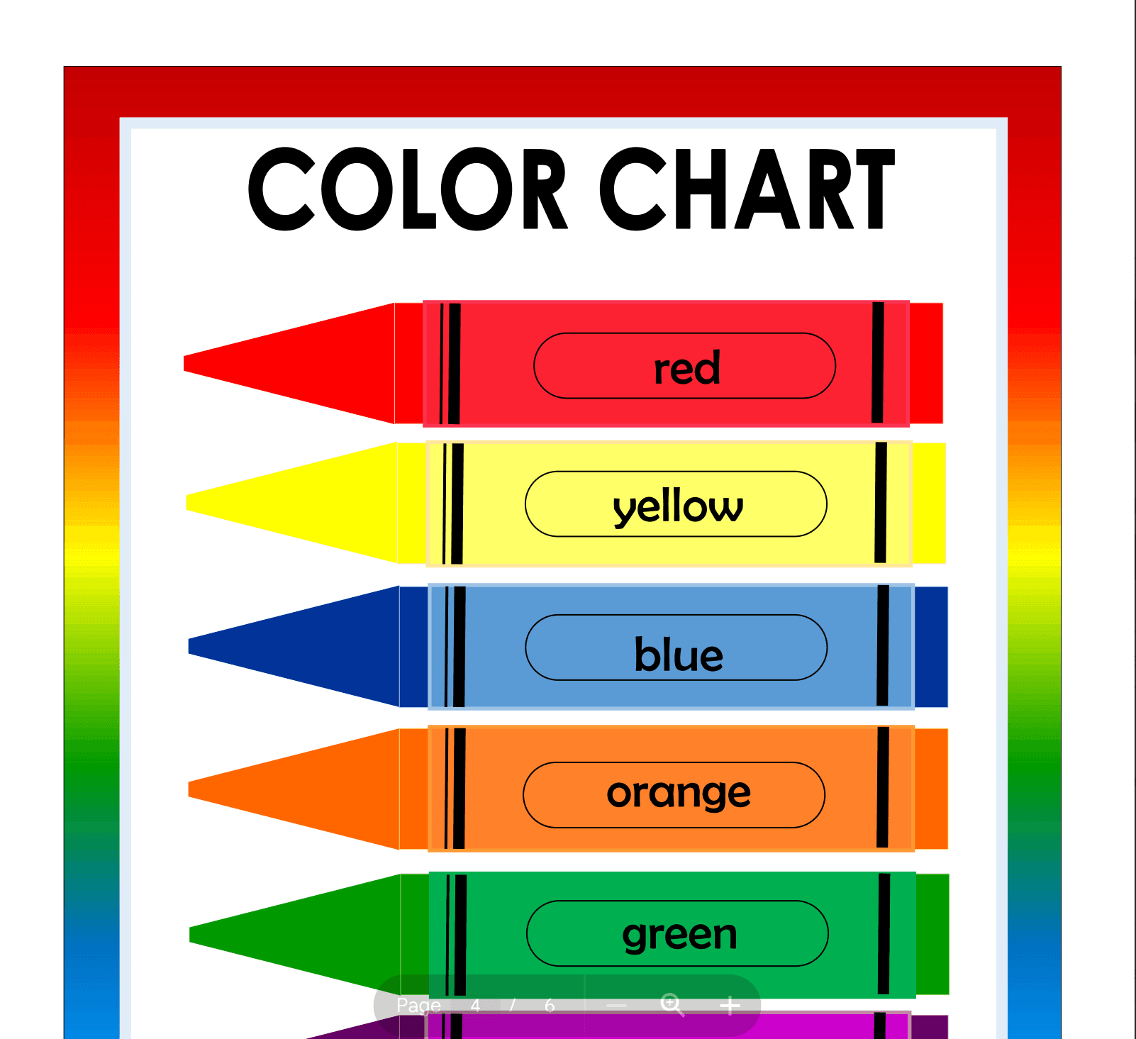 Instant Download Toddler Printable Color Chart By Kateferreros Raket PH Instant Download Toddler Printable Color Chart By Kateferreros Raket PH