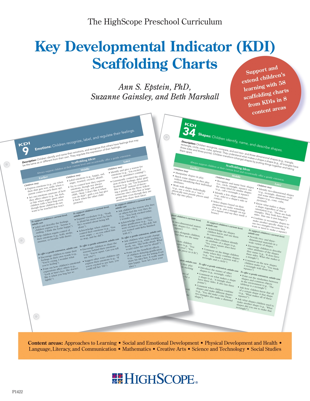 Key Developmental Indicator Scaffolding Cards HighScope