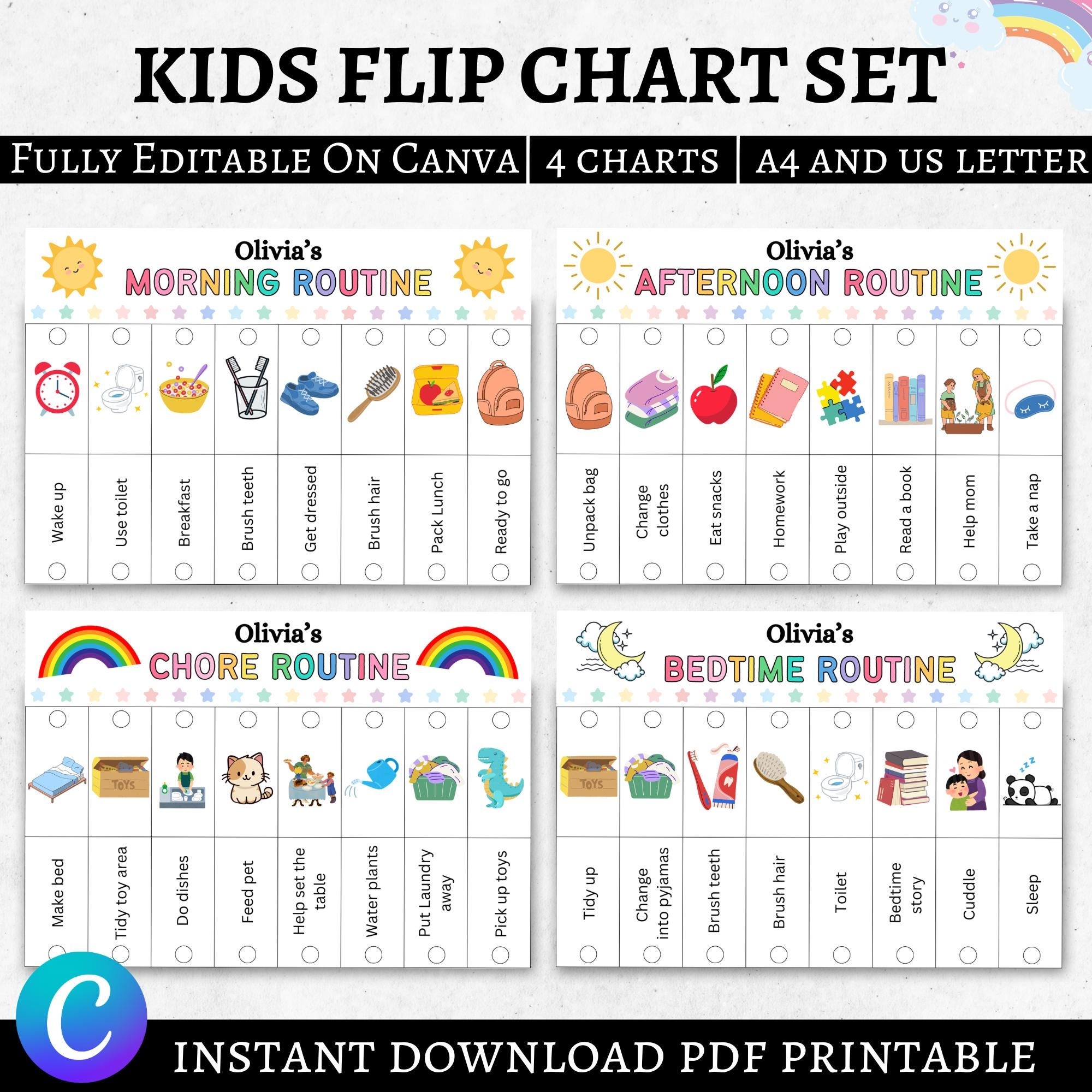 Kid Chore Chart Etsy