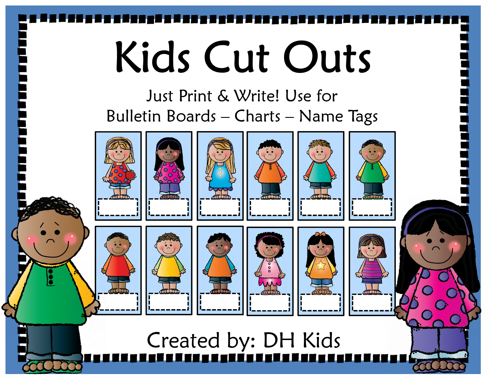 Kids Cut Outs Name Labels Name Tags Made By Teachers
