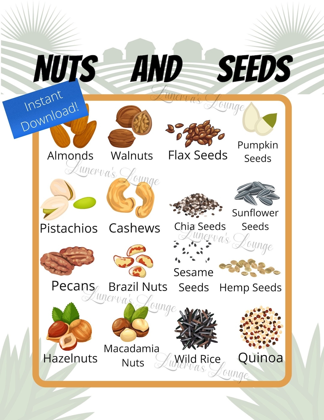 Kids Nutritional Poster Nuts And Seeds Poster With Labels Instant Download Etsy Kids Nutritional Poster Nuts And Seeds Poster With Labels Instant Download Etsy
