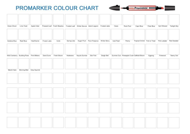 Lorraine s Place LIMITED EDITIONS PROMARKER CHART 