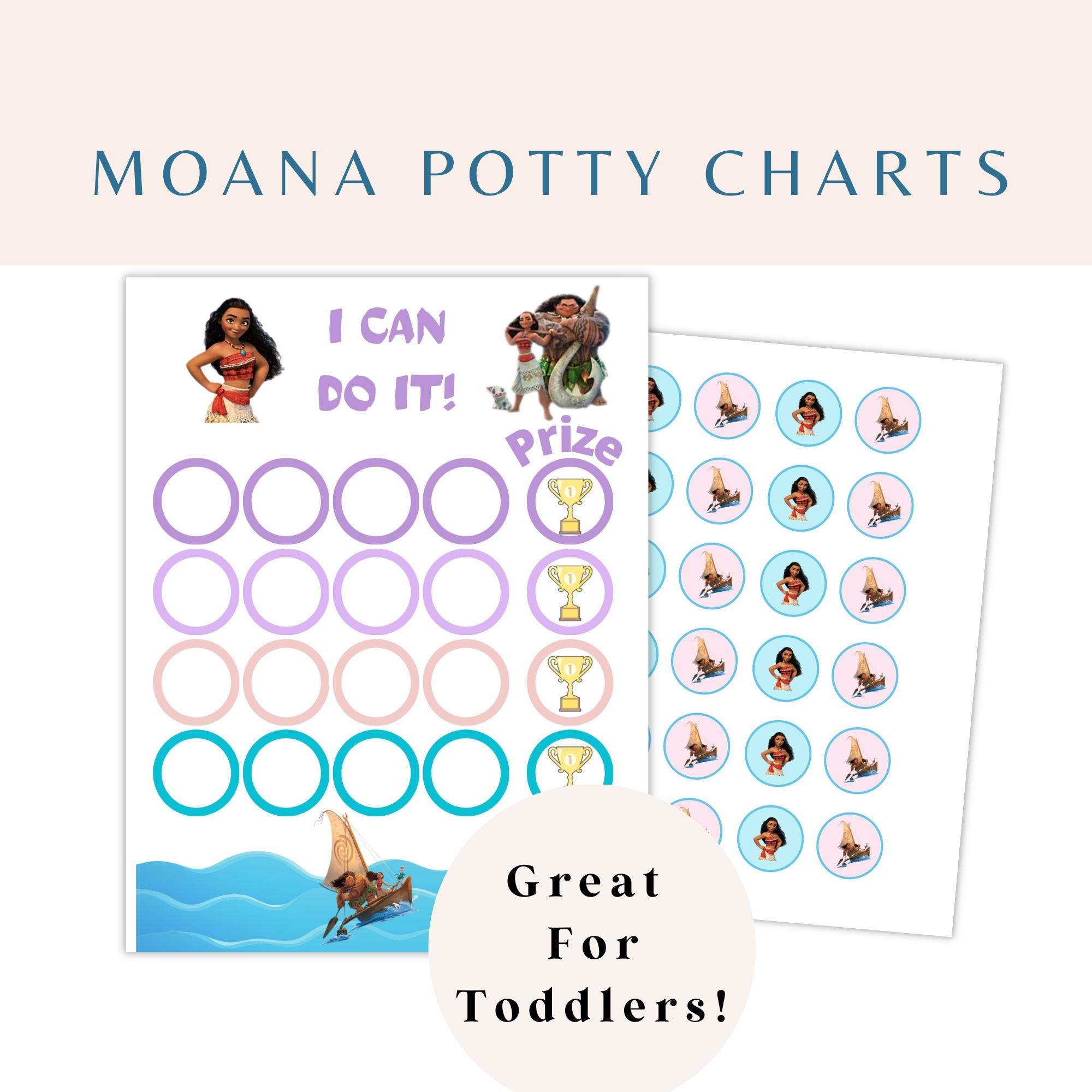 Moana Potty Training Chart Etsy