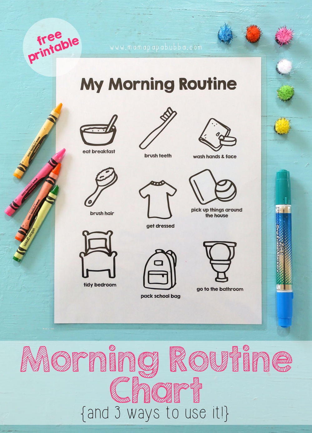 Getting Ready For School Chart Printable