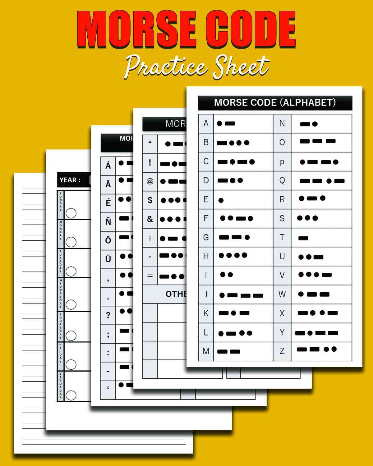 Printable Morse Code Chart Free Printable Morse Code Chart Free