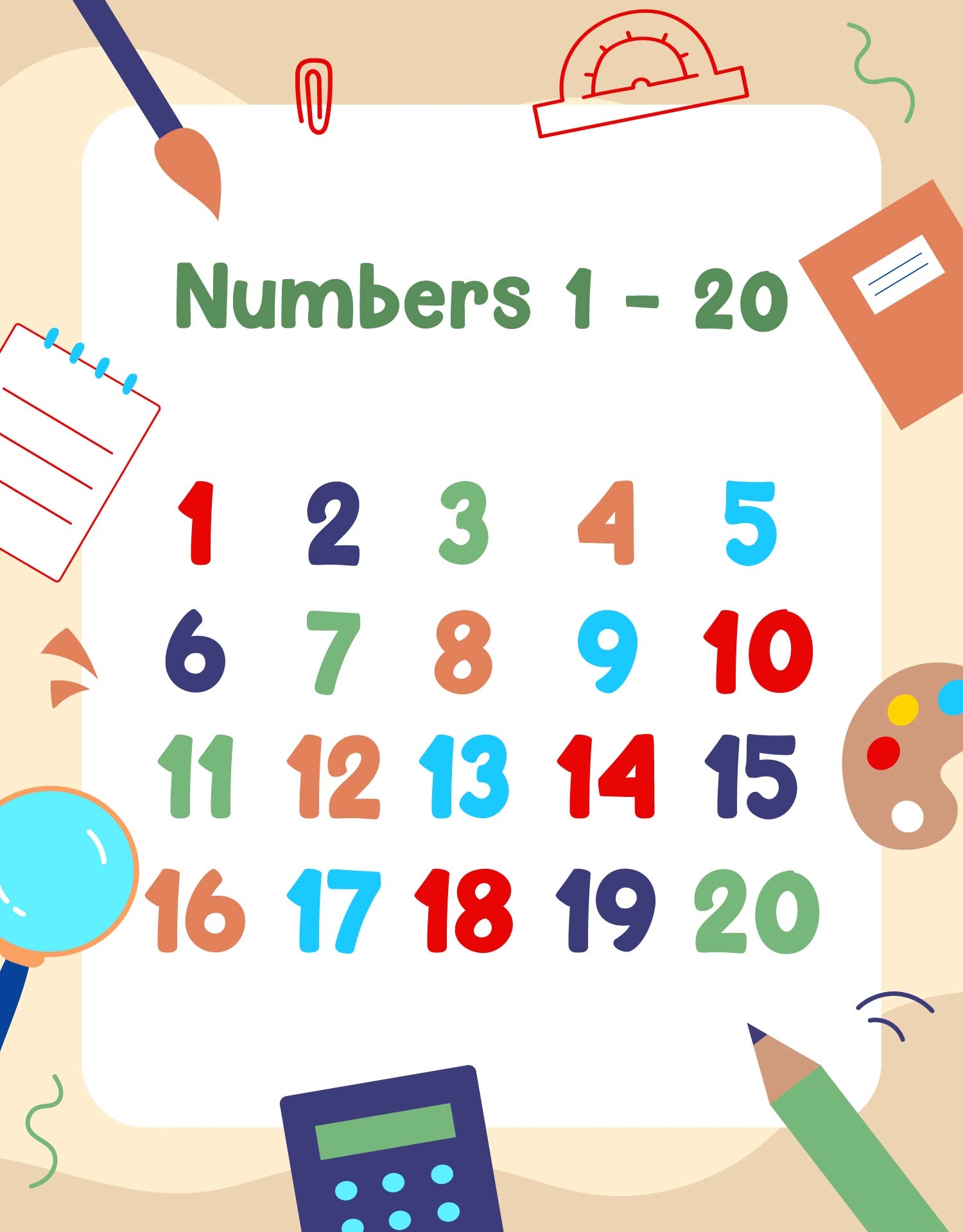 Numbers 1 20 10 Free PDF Printables Printablee