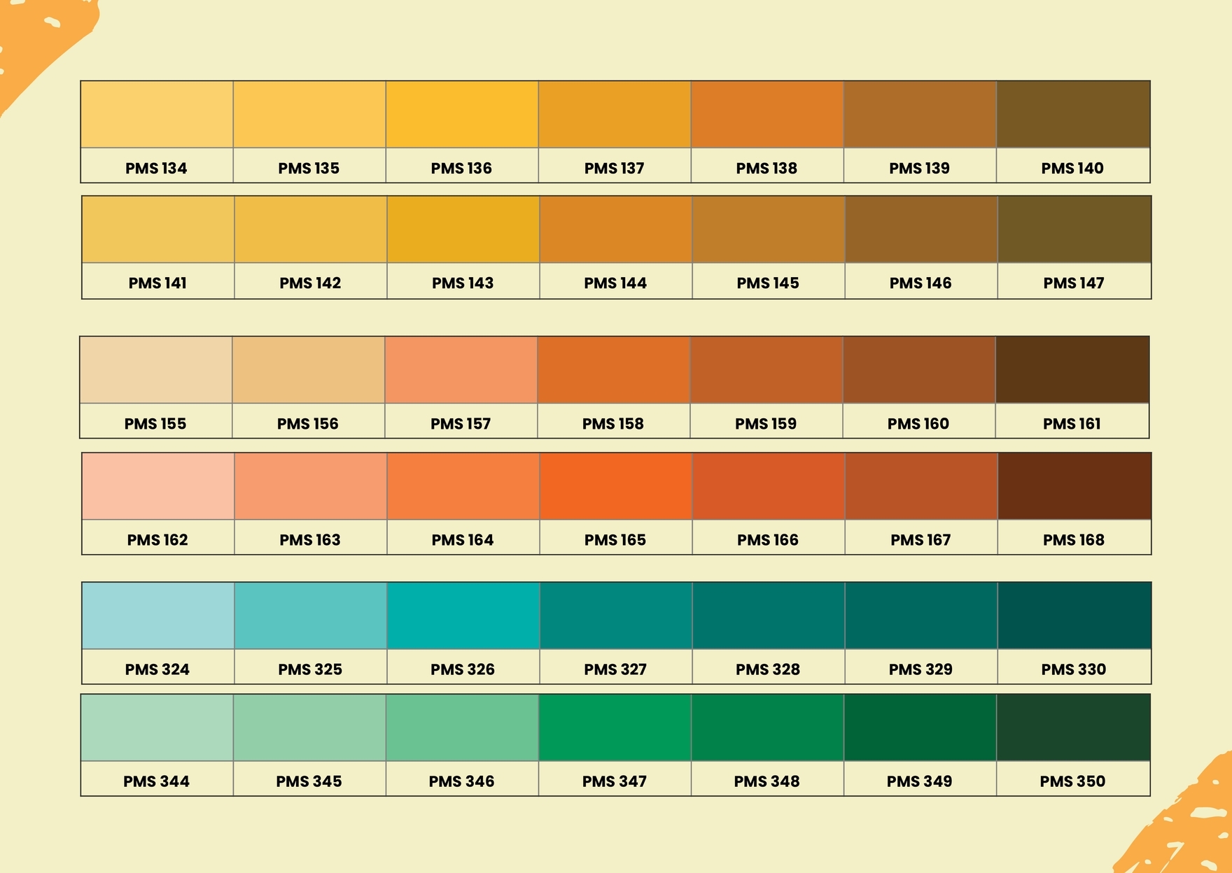 Pantone Matching System Color Chart In Illustrator PDF Download Template