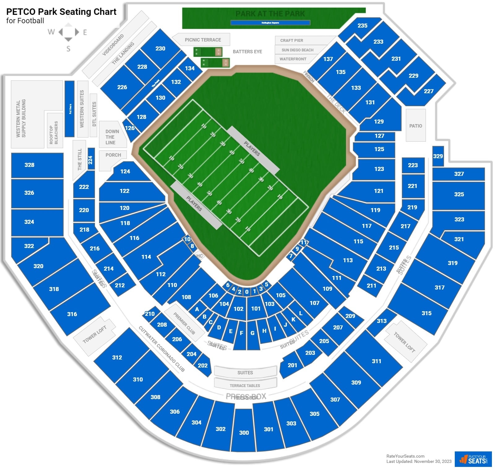 PETCO Park Seating Charts RateYourSeats