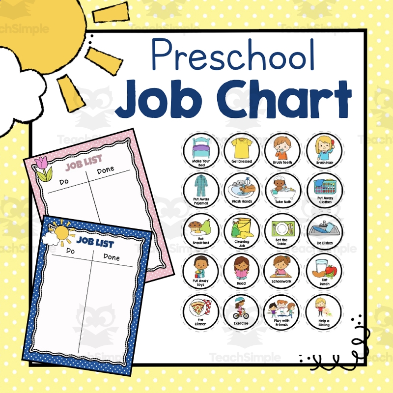 Job Chart Printables For School