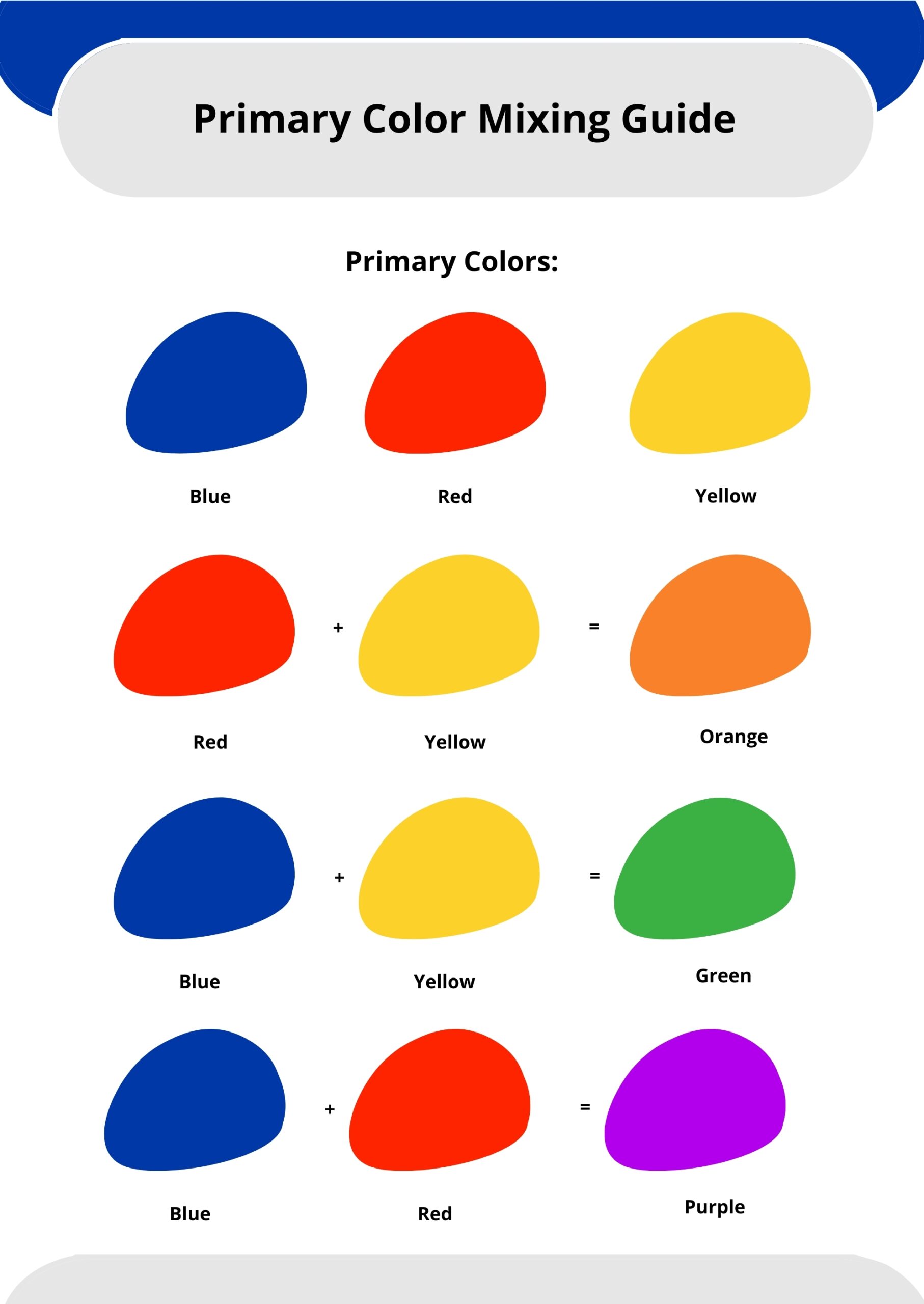 Printable Mixing Color Chart For Watercolors