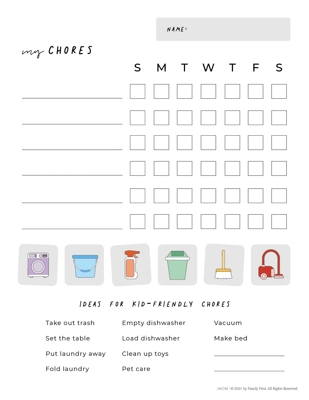 Kids Chart Printable