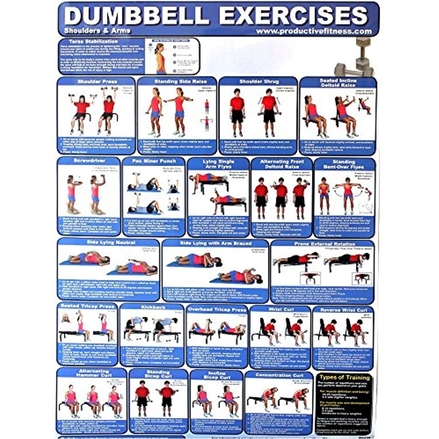Printable Dumbbell Dumbbells Workout At Home For Beginners Pdf Dumbbells Workout Pdf Dumbbell Workout Chart Printable