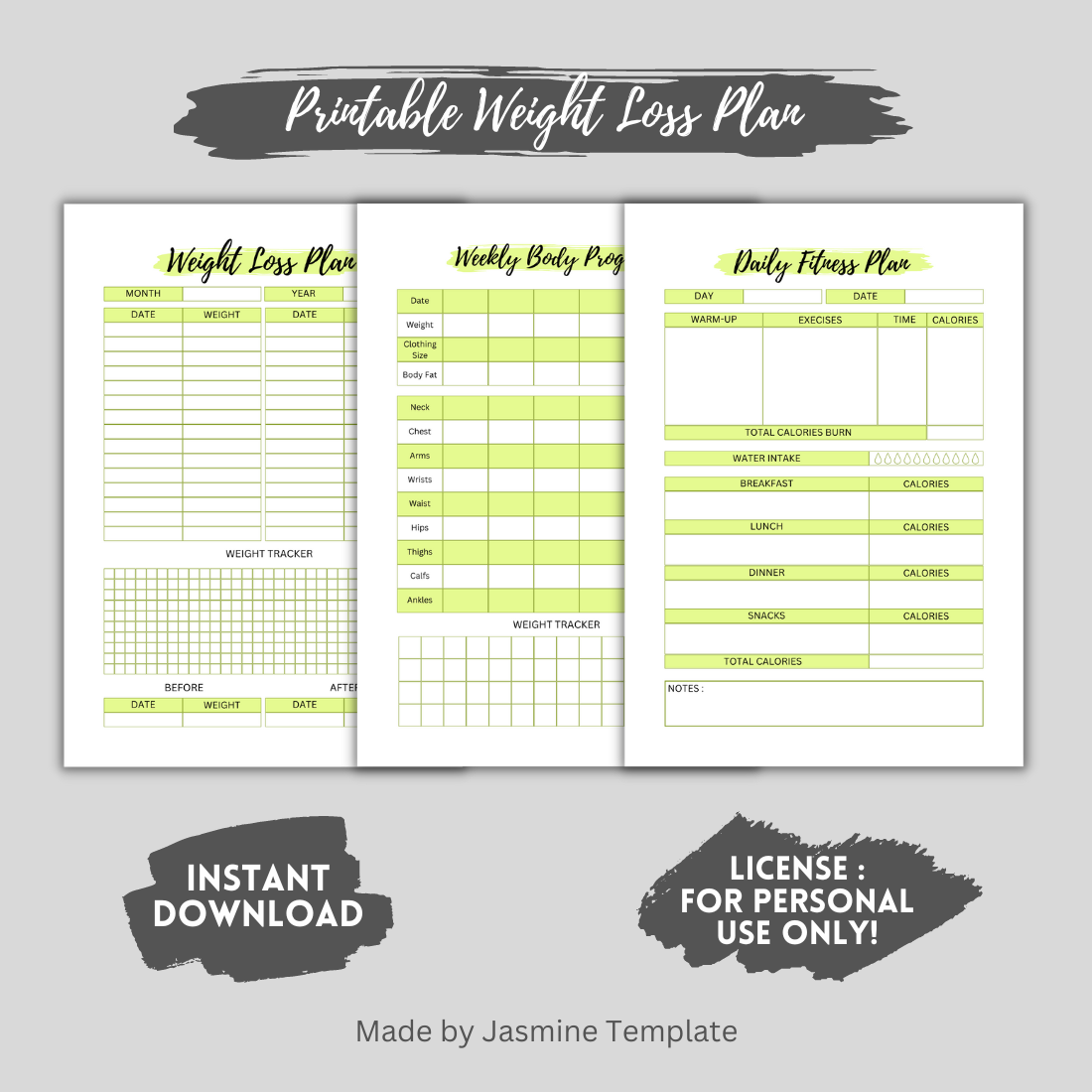 Printable Personal Weight Loss Planner MasterBundles Printable Personal Weight Loss Planner MasterBundles