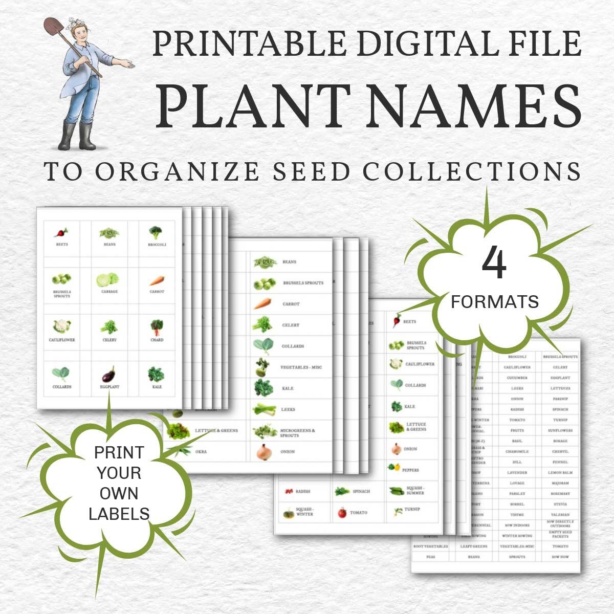 Printable Plant Name Label Files For Organizing Seeds More Printable Plant Name Label Files For Organizing Seeds More