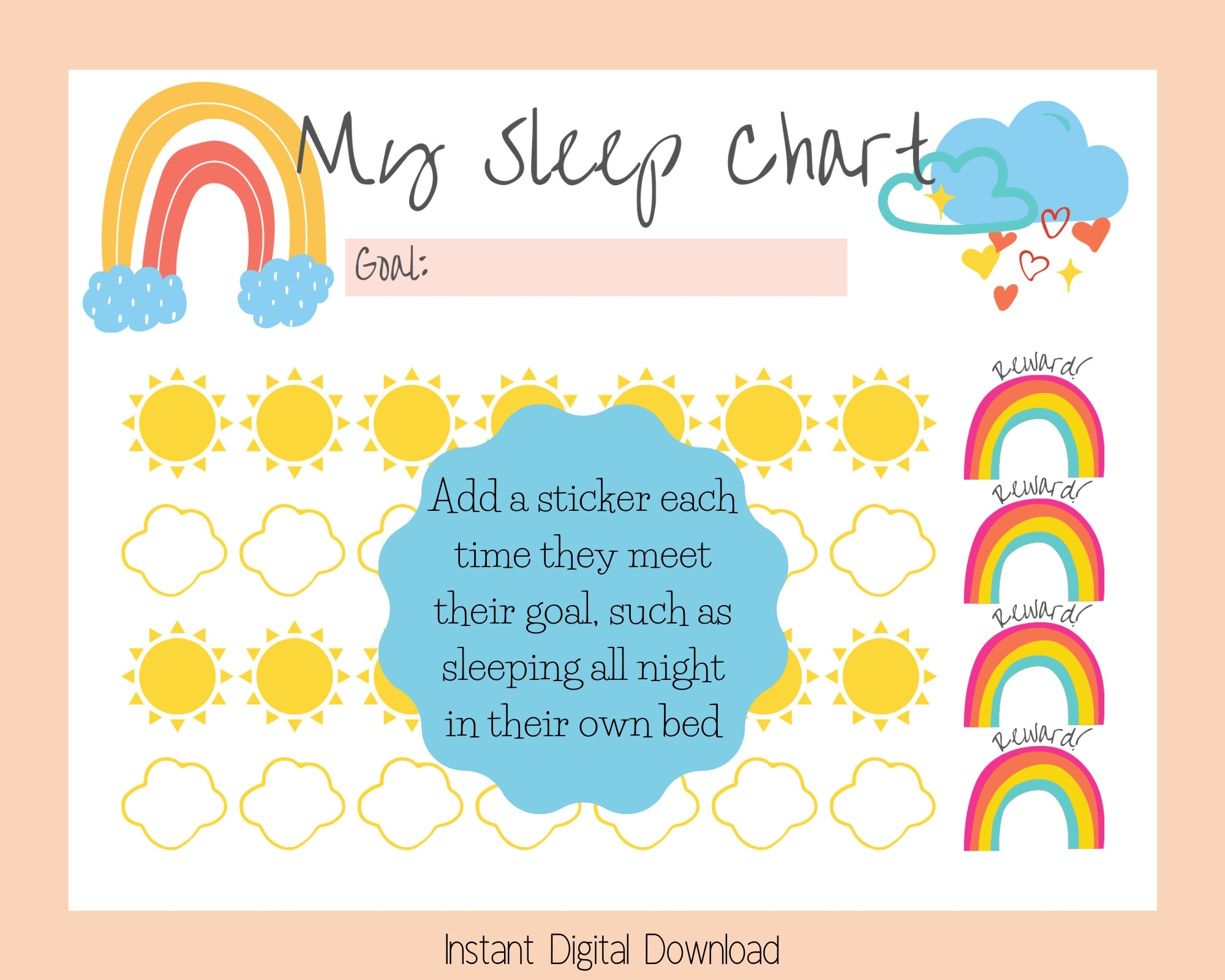 Printable Toddler Sleep Chart