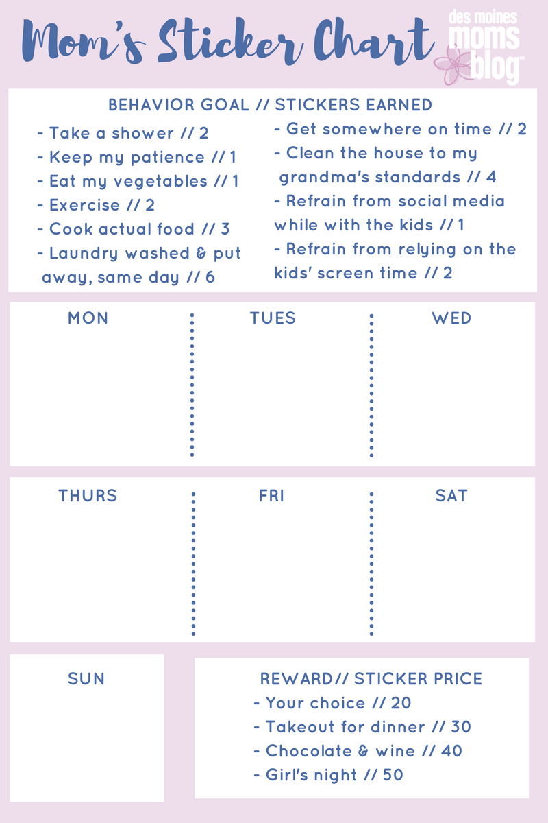 Sticker Chart For Moms A Download Des Moines Moms Blog