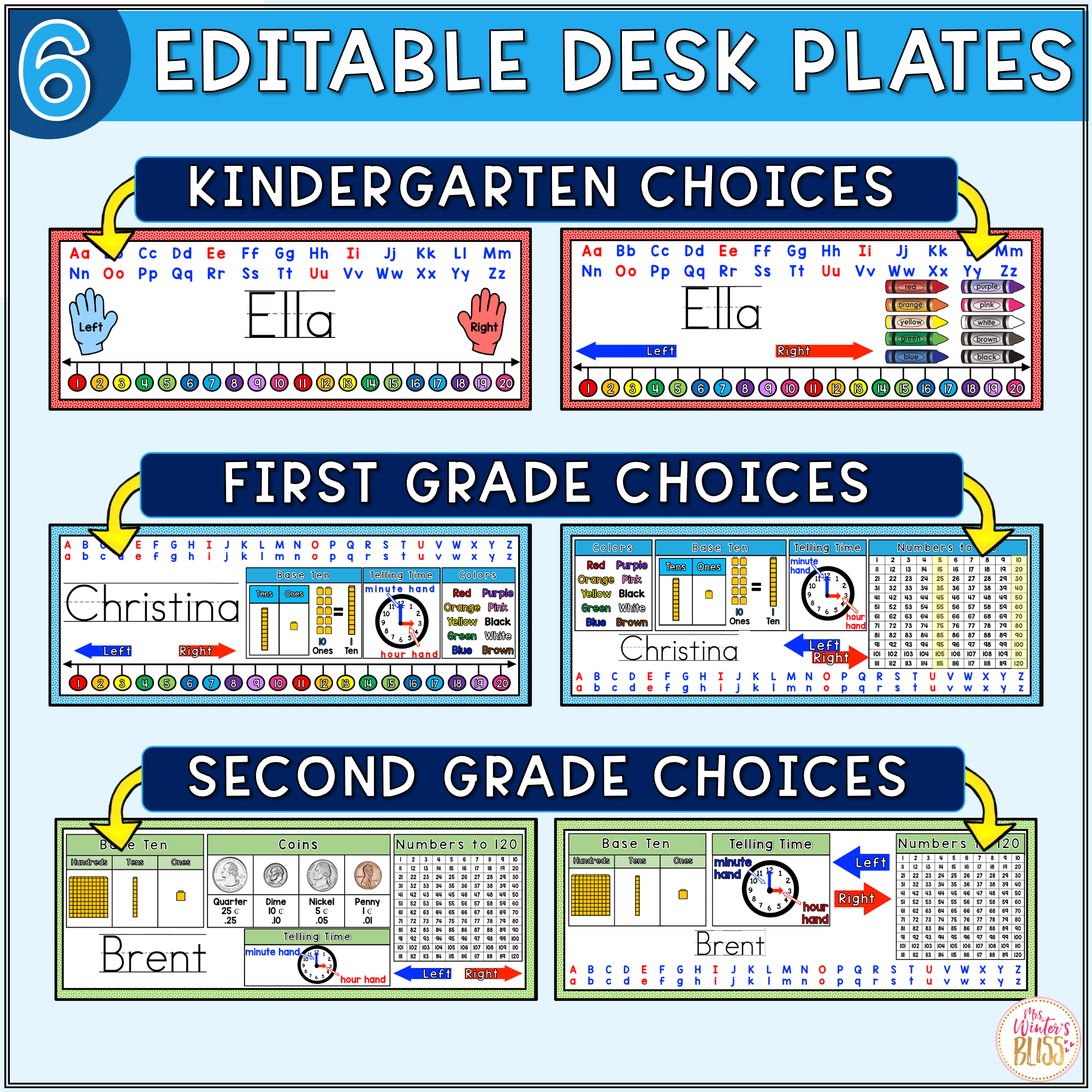 Student Desk Name Plates Labels Lead In Literacy Resources For Kindergarten 1st 2nd Grade
