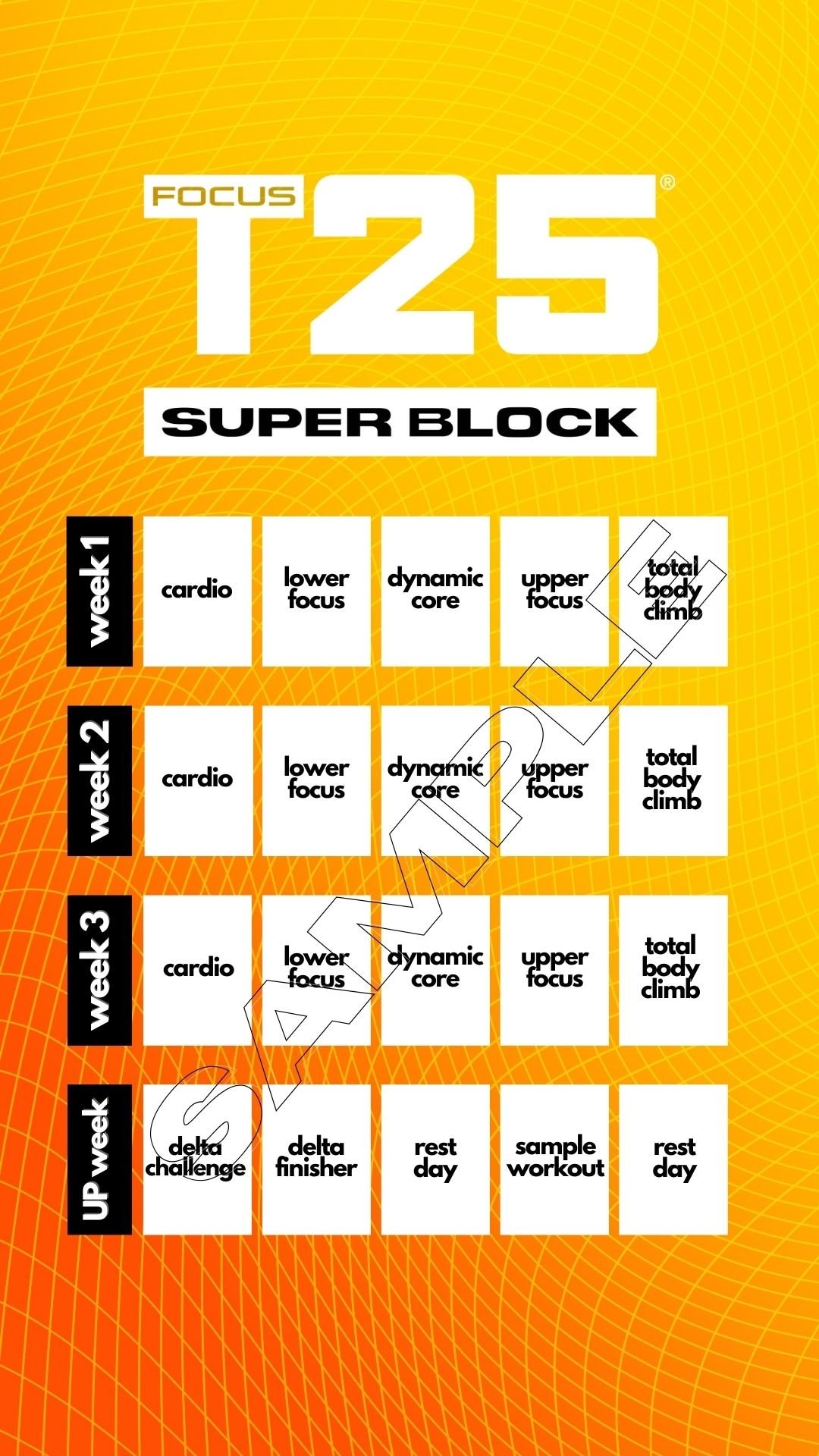 T25 Tracker T25 Super Block Sweaty Selfie Tracker Bodi Tracker Social Calendar IG Stories IG Template Etsy