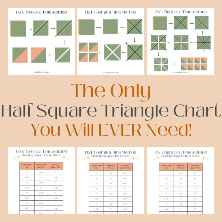 The Only Half Square Triangle Chart You Will EVER Need 