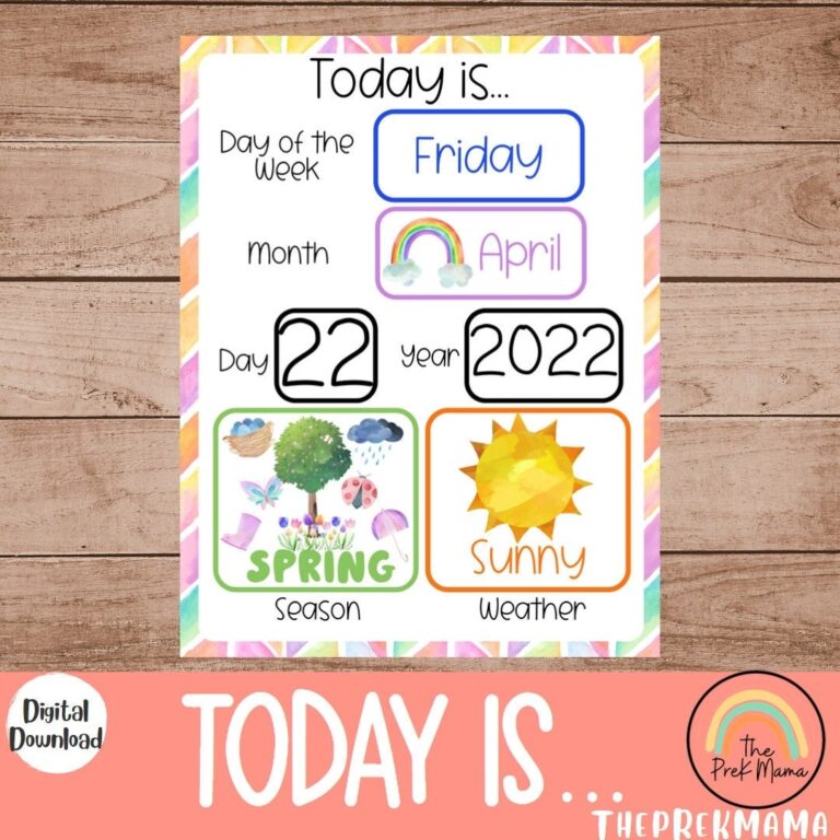Today Is Calendar Circle Time Preschool Curriculum Preschool Printable Calendar Preschool Printable Homeschool Montessori Curriculum Etsy