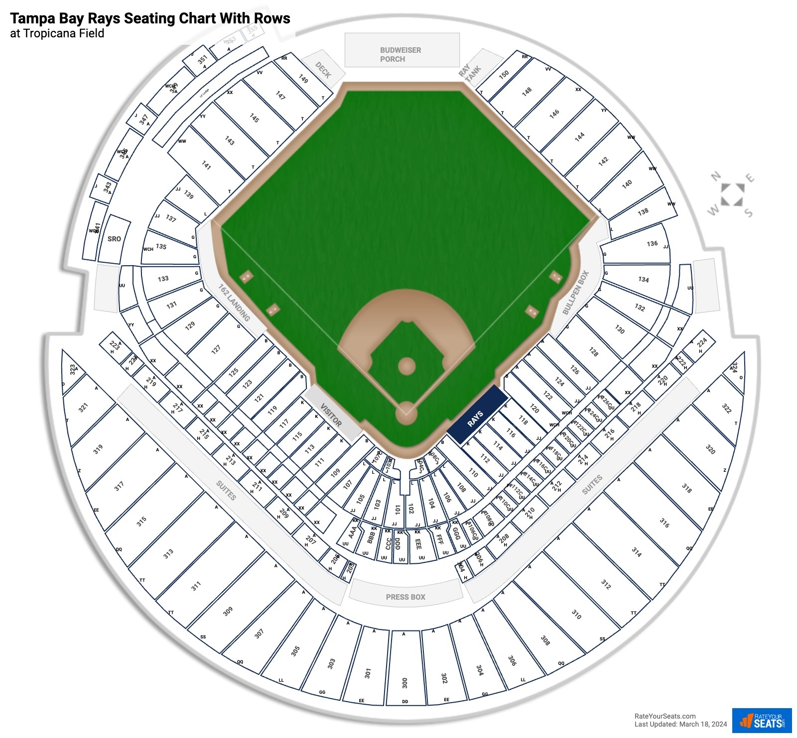 Tropicana Field Seating Charts RateYourSeats