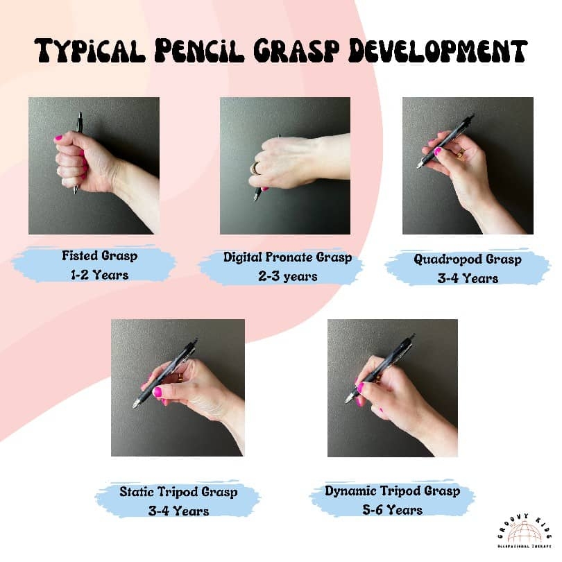 Typical Pencil Grasp Development By Groovykidsot TPT