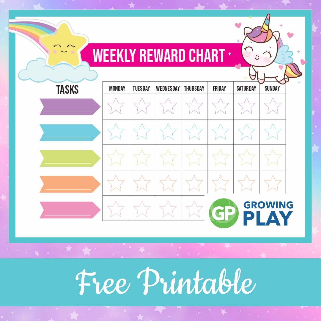 Unicorn Reward Chart Free Printable Growing Play Worksheets 