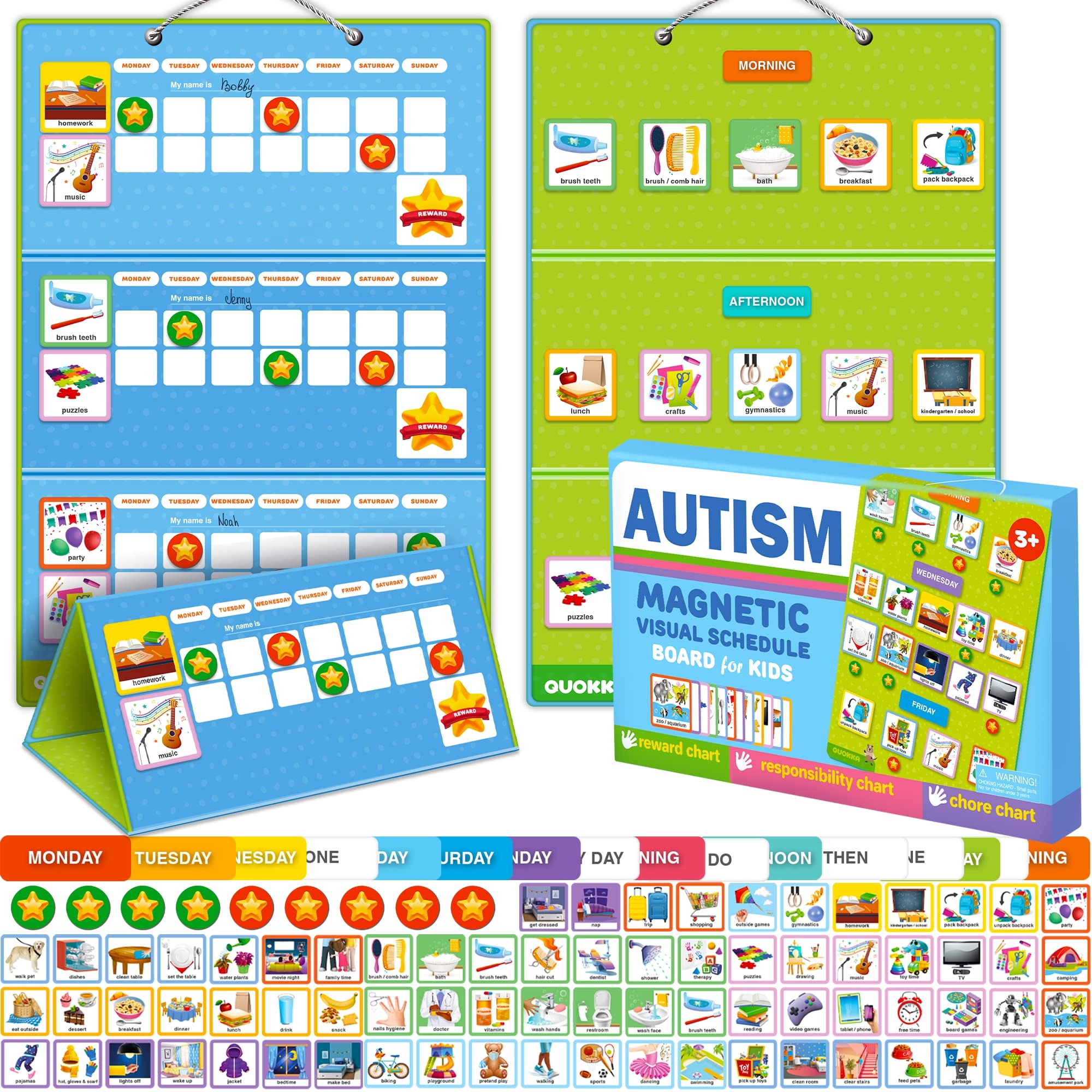 Visual Schedule For Kids With Autism 145 Reward Chore Chart Behavior Board EBay