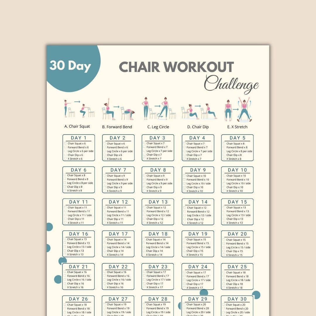 Free Printable Chair Exercise Chart
