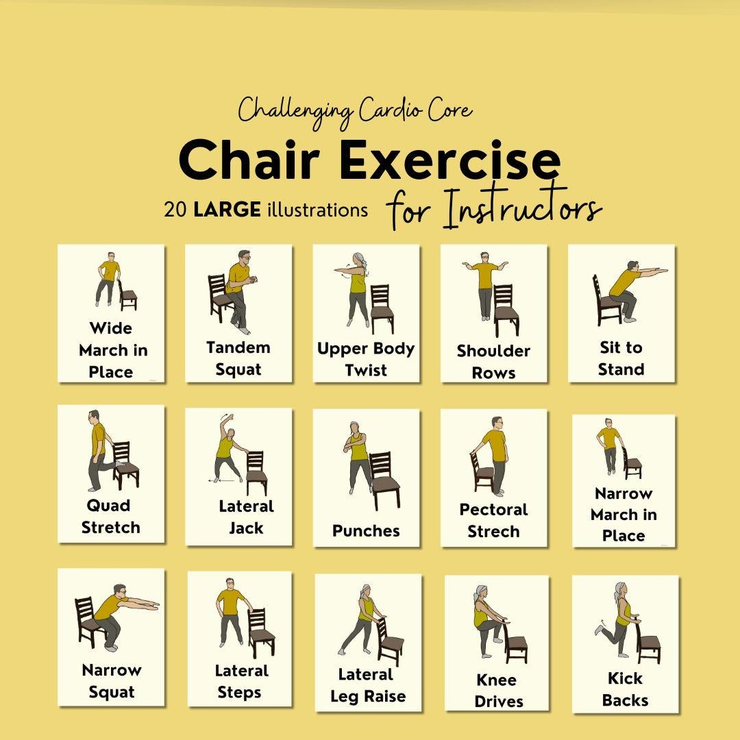 Wall Chart Stability Chair Exercises Free Printable Chair Exercises Australia