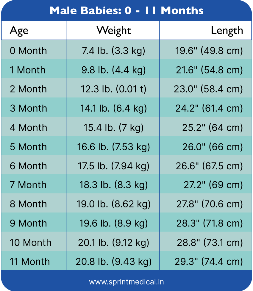 Weight Chart For Kids Understanding Baby Weight Charts Sprint Medical