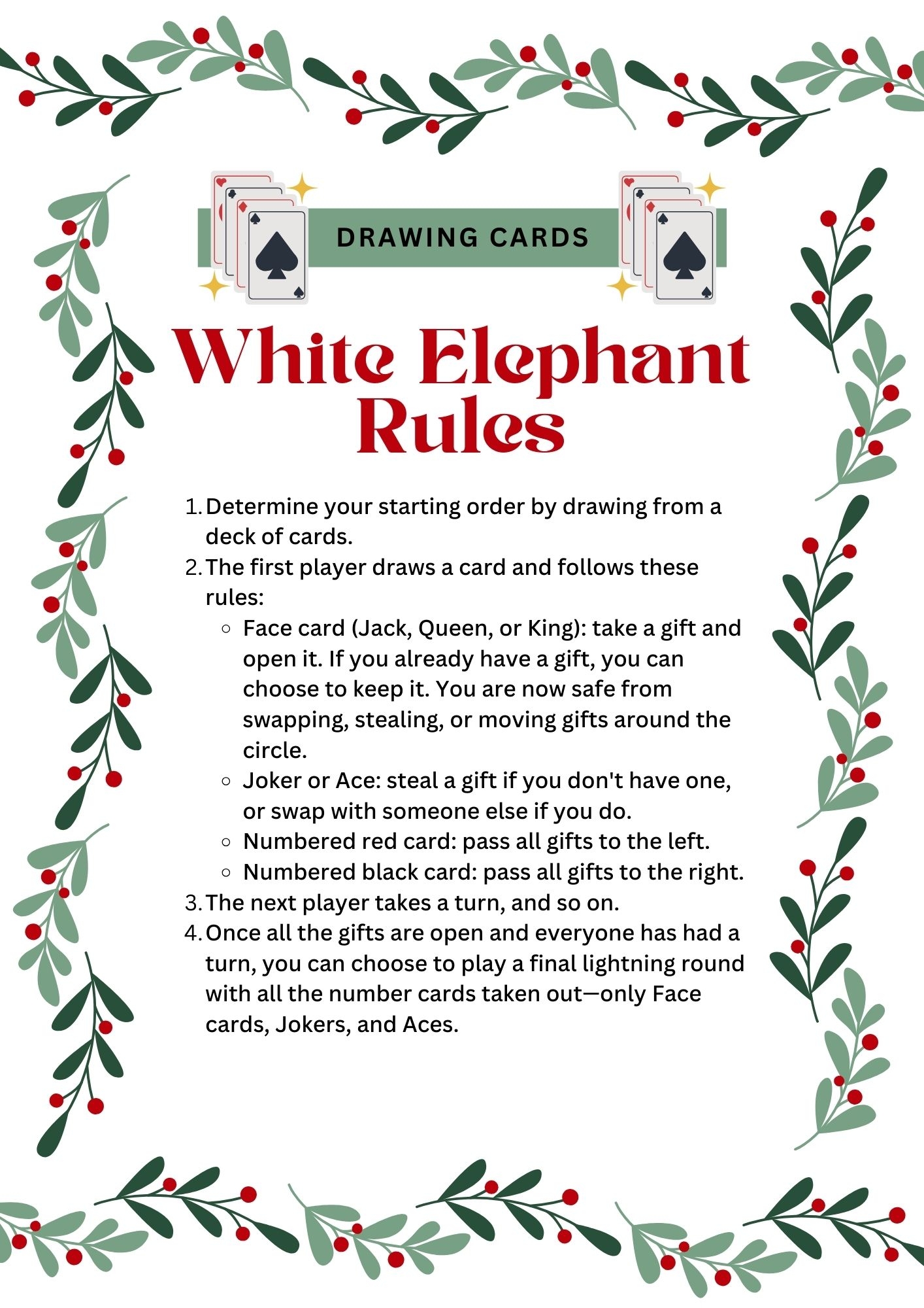 White Elephant Rules For Gift Giving Fun Printables FUN Blog